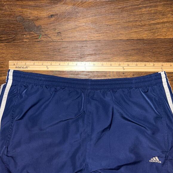 Adidas Navy 3-Stripe Track Pants (L) - Picture 2 of 8